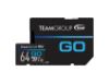  Зображення Карта пам`ятi MicroSDXC 64GB UHS-I/U3 Team Go R90/W45MB/s + SD-адаптер (TGUSDX64GU303) 